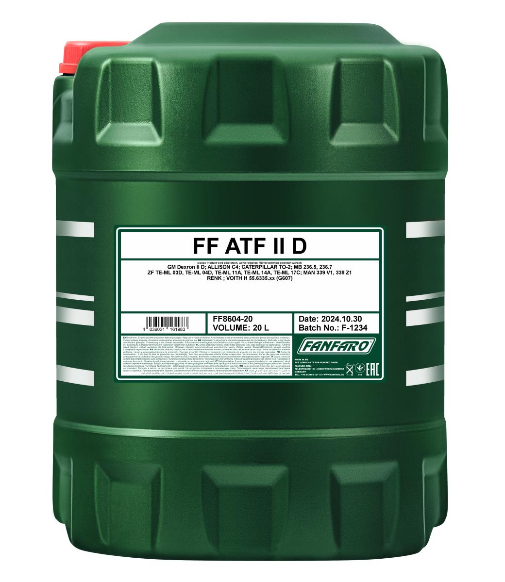 8604-020 Масло для АКПП ATF II D  (20л.) FANFARO