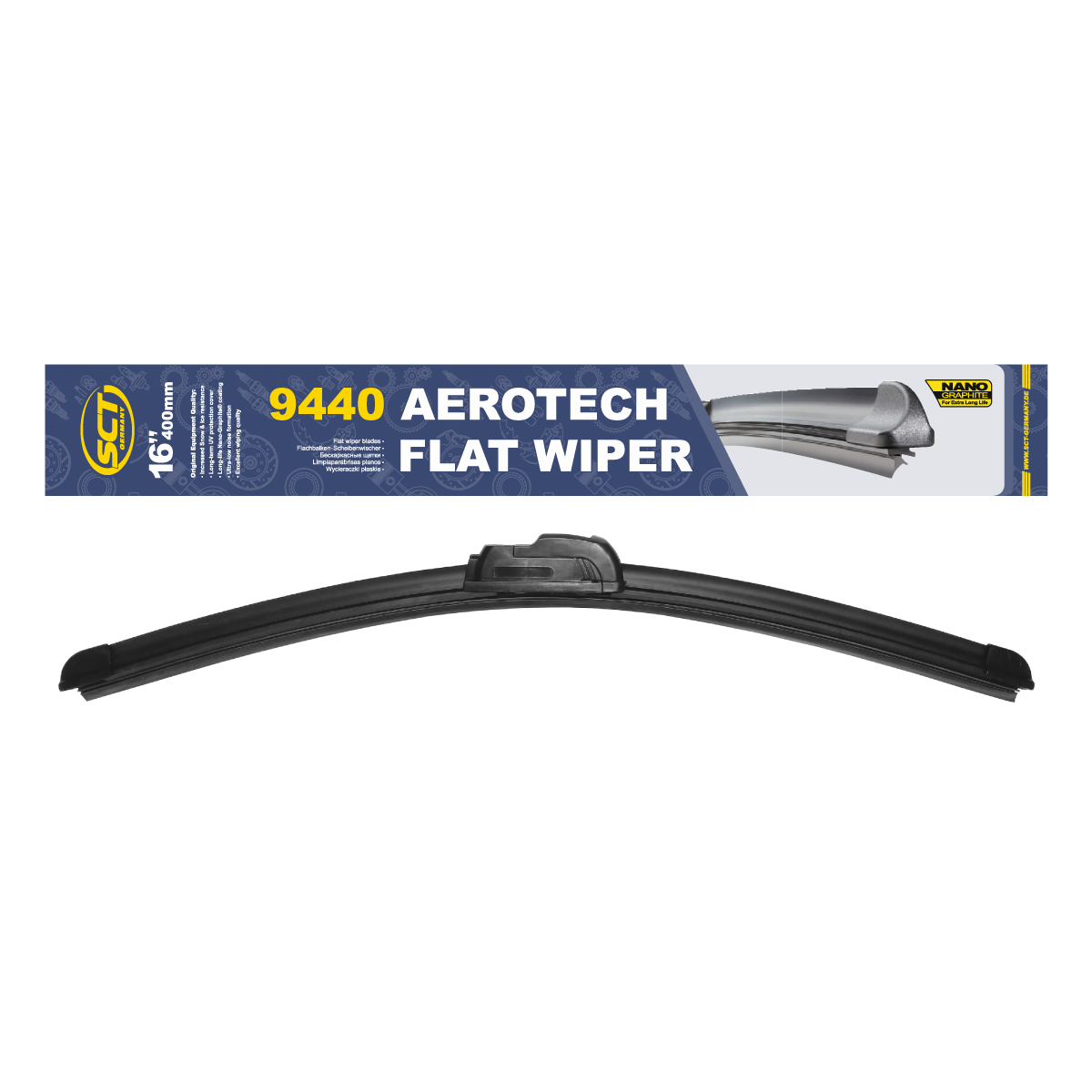 Щётка стеклоочистителя 400мм 16" бескаркасные Aerotech Wiper Blade SCT