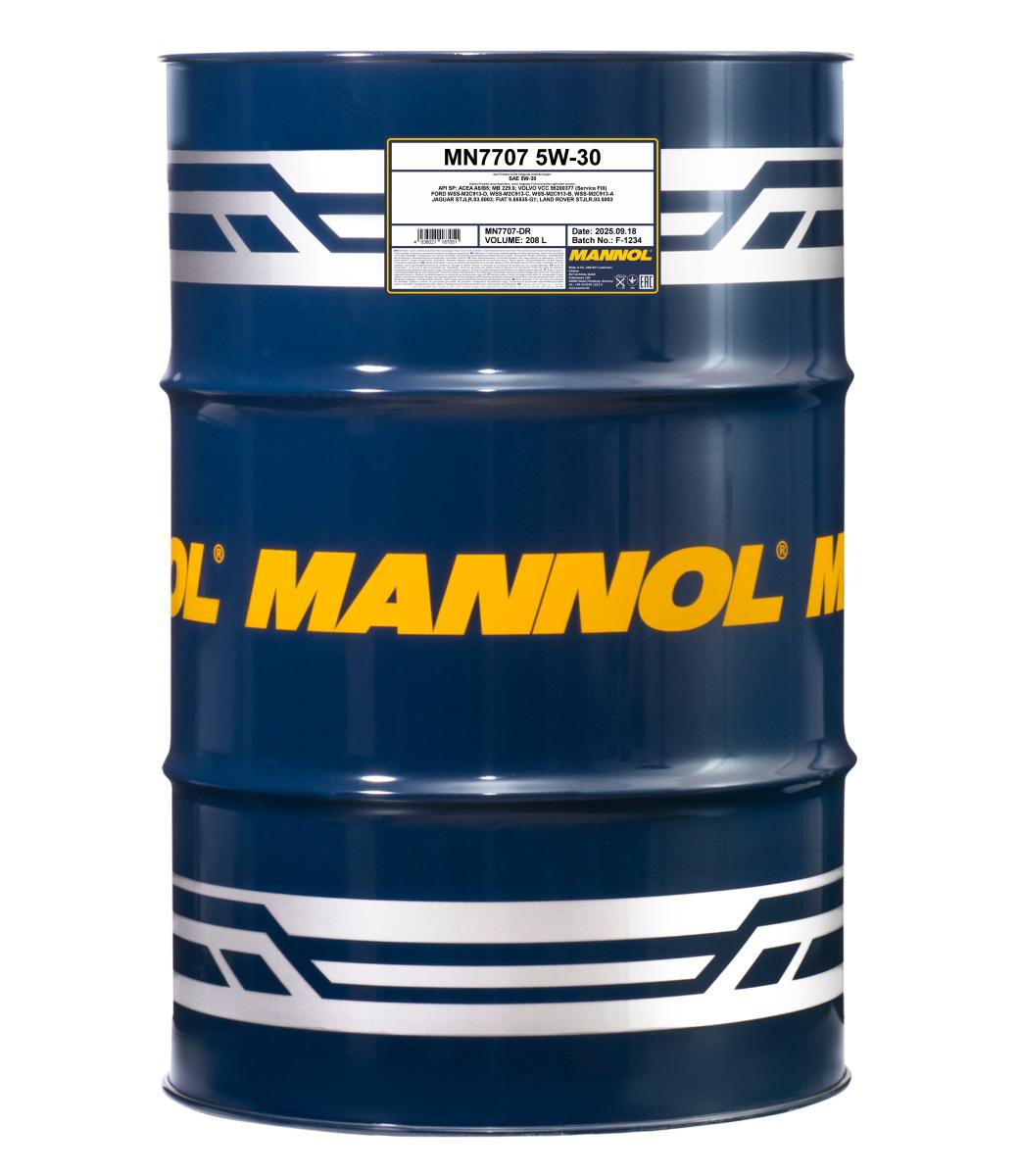 7707-208 масло мот.синт. Energy Formula FR 5W/30 (208л) MANNOL; API SN,ACEA A5/B5
