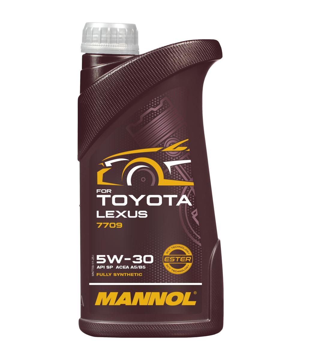 7709-001 масло мот.синт. For Toyota Lexus 5W-30  (1л) MANNOL; API SN Plus, ACEA A5/B5
