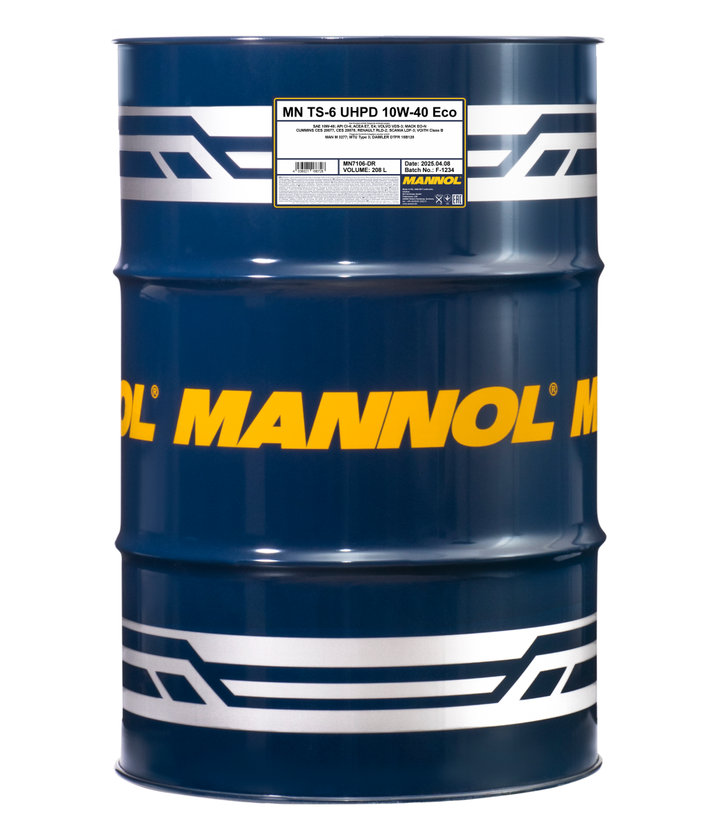7106-208 Масло моторное синтетическое TS-6 UHPD 10W-40 Eco UAE (208л) MANNOL