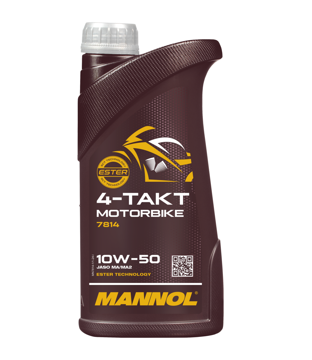7814-001 масло мот.синт. для мотоциклов 4-Takt Motorbike 10W50 (1л) MANNOL; API SN JASO MA/MA2