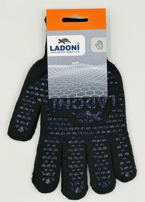Перчатки чёрные Евро ПВХ 10 Авто LADONI