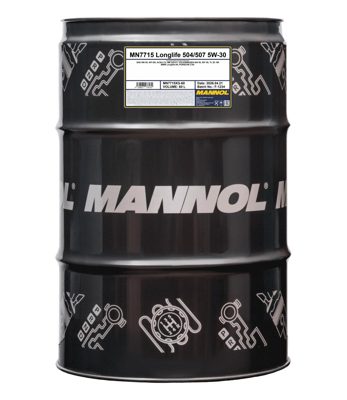 7715-060 масло мот.синт. Longlife 504/507 5W-30  (60л) MANNOL; API SN/CF, ACEA C3