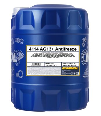 Антифриз жёлтый концентрат AG13+ Advanced (20л) MANNOL 4114