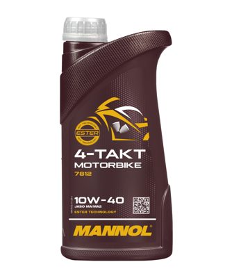 7812-001 масло мот.синт. для мотоциклов 4-Takt Motorbike 10W40 (1л) MANNOL; API SL JASO MA/MA2