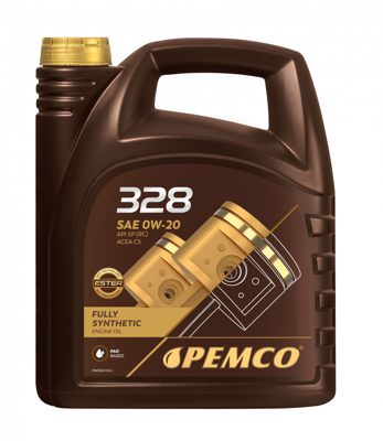 Масло моторное синтетическое универсальное всесезонное 328 SAE 0W-20 (5л) Pemco
