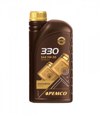 Масло моторное синтетическое универсальное всесезонное 330 SAE 5W-30 (1л) Pemco