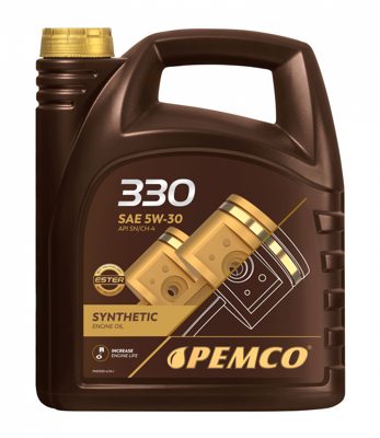 Масло моторное синтетическое универсальное всесезонное 330 SAE 5W-30 (4л) Pemco